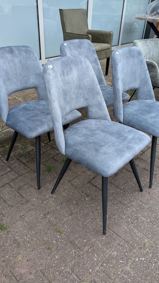 4x Eetkamerstoel Pablo adore blue, Zazuhome